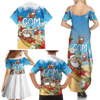Guam Christmas Family Matching Summer Maxi Dress and Hawaiian Shirt Felis Pasgua Chilling Santa - Polynesian Pride