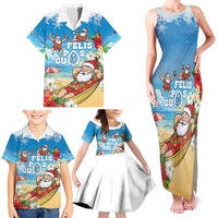 Guam Christmas Family Matching Tank Maxi Dress and Hawaiian Shirt Felis Pasgua Chilling Santa LT05 - Polynesian Pride
