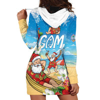 Guam Christmas Hoodie Dress Felis Pasgua Chilling Santa - Polynesian Pride