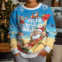 Guam Christmas Kid Ugly Christmas Sweater Felis Pasgua Chilling Santa - Polynesian Pride