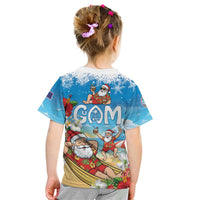 Guam Christmas Kid T Shirt Felis Pasgua Chilling Santa LT05 - Polynesian Pride