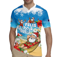 Guam Christmas Rugby Jersey Felis Pasgua Chilling Santa LT05 - Polynesian Pride