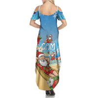 Guam Christmas Summer Maxi Dress Felis Pasgua Chilling Santa LT05 - Polynesian Pride