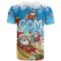 Guam Christmas T Shirt Felis Pasgua Chilling Santa LT05 - Polynesian Pride