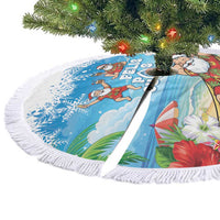 Guam Christmas Tree Skirt Felis Pasgua Chilling Santa - Polynesian Pride