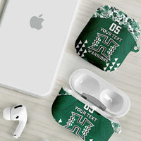 Custom Hawaii Football AirPods Case Rainbow Warriors Tropical Vibes LT05 - Polynesian Pride