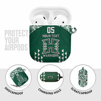 Custom Hawaii Football AirPods Case Rainbow Warriors Tropical Vibes LT05 - Polynesian Pride