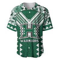 Custom Hawaii Football Baseball Jersey Rainbow Warriors Tropical Vibes LT05 Green - Polynesian Pride