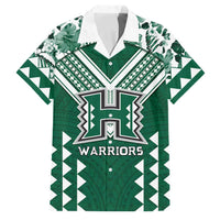Custom Hawaii Football Family Matching Puletasi and Hawaiian Shirt Rainbow Warriors Tropical Vibes - Polynesian Pride