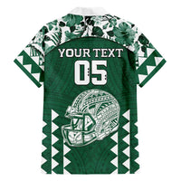 Custom Hawaii Football Family Matching Short Sleeve Bodycon Dress and Hawaiian Shirt Rainbow Warriors Tropical Vibes - Polynesian Pride