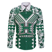 Custom Hawaii Football Family Matching Short Sleeve Bodycon Dress and Hawaiian Shirt Rainbow Warriors Tropical Vibes - Polynesian Pride