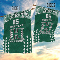 Custom Hawaii Football Garden Flag Rainbow Warriors Tropical Vibes - Polynesian Pride