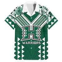 Custom Hawaii Football Hawaiian Shirt Rainbow Warriors Tropical Vibes LT05 Green - Polynesian Pride