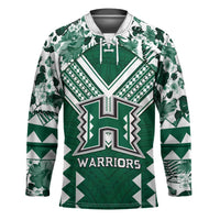 Custom Hawaii Football Hockey Jersey Rainbow Warriors Tropical Vibes LT05 Unisex Green - Polynesian Pride