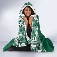 Custom Hawaii Football Hooded Blanket Rainbow Warriors Tropical Vibes - Polynesian Pride