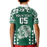 Custom Hawaii Football Kid Polo Shirt Rainbow Warriors Tropical Vibes LT05 - Polynesian Pride