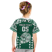 Custom Hawaii Football Kid T Shirt Rainbow Warriors Tropical Vibes LT05 - Polynesian Pride