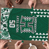 Custom Hawaii Football Puzzle Rainbow Warriors Tropical Vibes - Polynesian Pride
