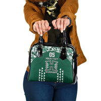 Custom Hawaii Football Shoulder Handbag Rainbow Warriors Tropical Vibes - Polynesian Pride