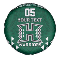 Custom Hawaii Football Spare Tire Cover Rainbow Warriors Tropical Vibes - Polynesian Pride