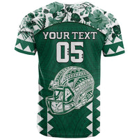 Custom Hawaii Football T Shirt Rainbow Warriors Tropical Vibes LT05 - Polynesian Pride