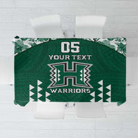 Custom Hawaii Football Tablecloth Rainbow Warriors Tropical Vibes - Polynesian Pride