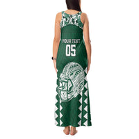 Custom Hawaii Football Tank Maxi Dress Rainbow Warriors Tropical Vibes - Polynesian Pride