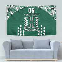 Custom Hawaii Football Tapestry Rainbow Warriors Tropical Vibes - Polynesian Pride