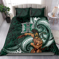 Hawaii Ikaika Warrior Football Bedding Set Polynesian Tribal Tattoo - Polynesian Pride