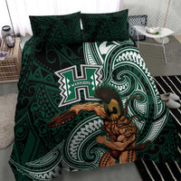 Hawaii Ikaika Warrior Football Bedding Set Polynesian Tribal Tattoo - Polynesian Pride