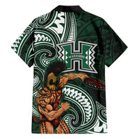 Hawaii Ikaika Warrior Football Family Matching Mermaid Dress and Hawaiian Shirt Polynesian Tribal Tattoo - Polynesian Pride