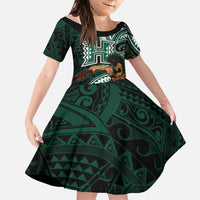Hawaii Ikaika Warrior Football Family Matching Puletasi and Hawaiian Shirt Polynesian Tribal Tattoo - Polynesian Pride