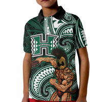 Hawaii Ikaika Warrior Football Kid Polo Shirt Polynesian Tribal Tattoo LT05 Kid Black - Polynesian Pride
