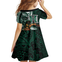 Hawaii Ikaika Warrior Football Kid Short Sleeve Dress Polynesian Tribal Tattoo LT05 - Polynesian Pride