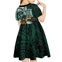 Hawaii Ikaika Warrior Football Kid Short Sleeve Dress Polynesian Tribal Tattoo LT05 - Polynesian Pride