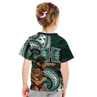 Hawaii Ikaika Warrior Football Kid T Shirt Polynesian Tribal Tattoo LT05 - Polynesian Pride