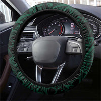 Hawaii Ikaika Warrior Football Steering Wheel Cover Polynesian Tribal Tattoo - Polynesian Pride