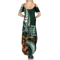 Hawaii Ikaika Warrior Football Summer Maxi Dress Polynesian Tribal Tattoo LT05 - Polynesian Pride