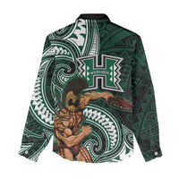 Hawaii Ikaika Warrior Football Women Casual Shirt Polynesian Tribal Tattoo - Polynesian Pride