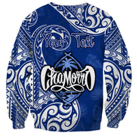 Personalised Hafa Adai Guam History and Chamorro Heritage Day Sweatshirt Blue Latte Stone LT05 - Polynesian Pride