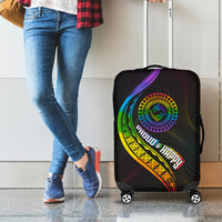 LGBT History Month Luggage Cover Proud And Happy Polynesian Dolphin LT05 - Polynesian Pride