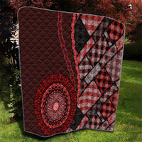 New Zealand Aotearoa Quilt Maori Harakeke Weaving Pattern Red LT05 - Polynesian Pride