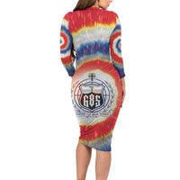 Samoa Long Sleeve Bodycon Dress Tie Dye Unique Style