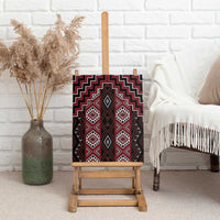 New Zealand Aotearoa Canvas Wall Art Red Poutama With Taniko Pattern LT05 - Polynesian Pride