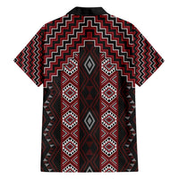 New Zealand Aotearoa Hawaiian Shirt Red Poutama With Taniko Pattern LT05 - Polynesian Pride