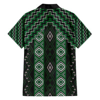 New Zealand Aotearoa Hawaiian Shirt Green Poutama With Taniko Pattern LT05 - Polynesian Pride