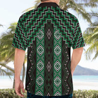 New Zealand Aotearoa Hawaiian Shirt Green Poutama With Taniko Pattern LT05 - Polynesian Pride