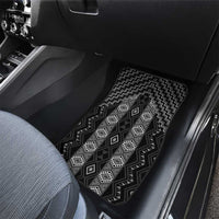 New Zealand Aotearoa Car Mats Black Poutama With Taniko Pattern LT05 - Polynesian Pride