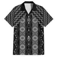 New Zealand Aotearoa Hawaiian Shirt Black Poutama With Taniko Pattern LT05 Black - Polynesian Pride