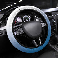 New Zealand Steering Wheel Cover Poutama Mix Blue Taniko Inspired Art LT05 Universal Fit Blue - Polynesian Pride